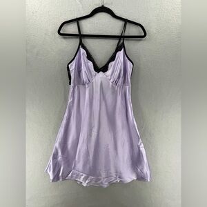 Apt 9 Nightgown Womens L Babydoll Satin Chemise Lace Lingerie Coquette Soft Girl